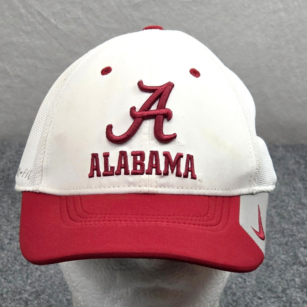 Alabama Crimson Tide Nike Hat White Red Golf Athleisure Legacy 91 DriFIT Cap